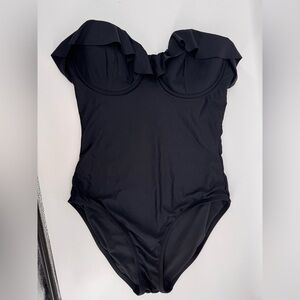 J. Crew Black One Piece Swimsuit